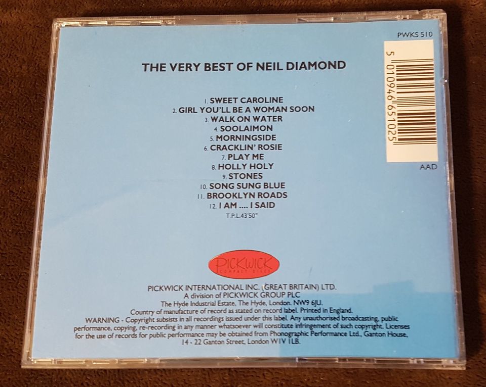 CD Neil Diamond - The Very Best Of Neil Diamond in Oelsnitz / Vogtland