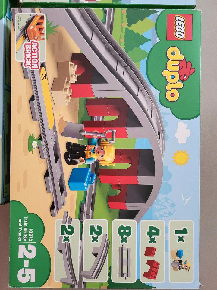 Lego Zug 10874, Schienennetz 10901 und Feuerwehr 10872 in Greiz