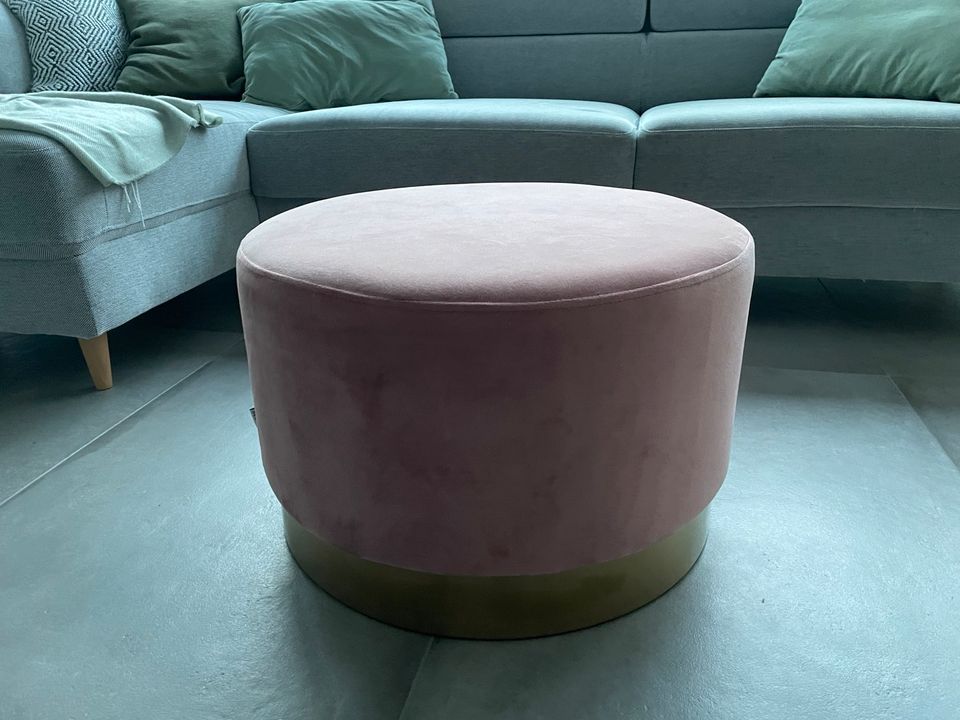 Pouf Hocker, Sitzhocker, Beistelltisch aus Samt von Kare Design in Gundelfingen