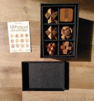 12 Geduldsspiele aus Holz, Holzpuzzle, Denkspiele in Geschenkbox Berlin - Mitte Vorschau