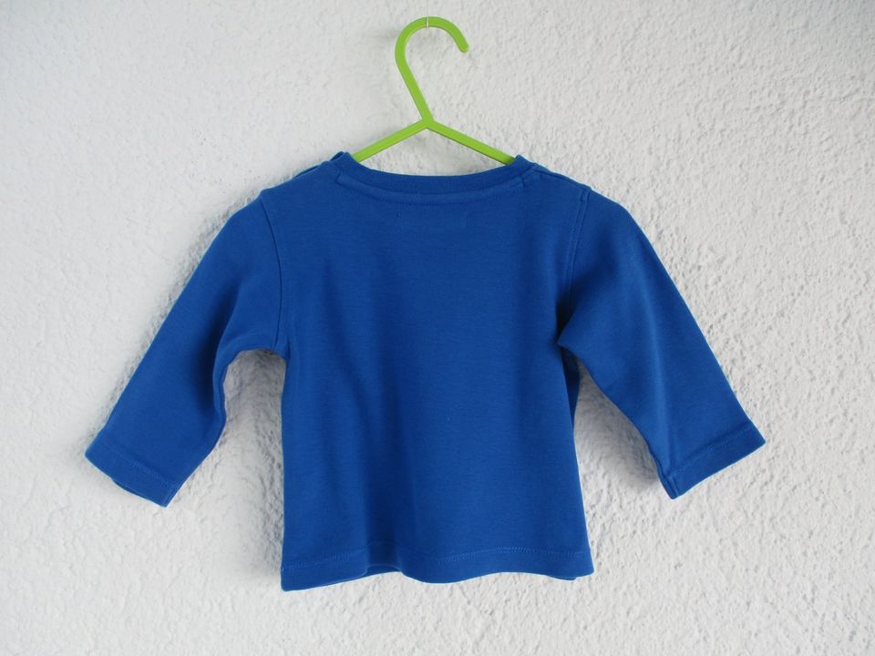 STACCATO Langarmshirt blau Aufdruck 