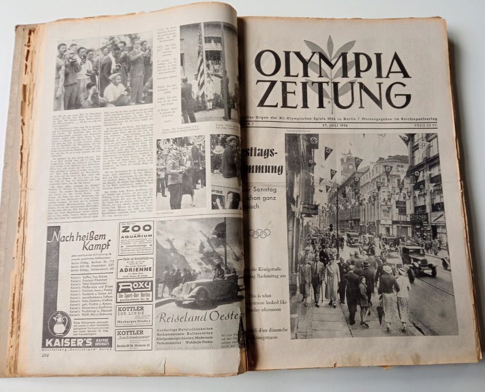 Olympia Zeitung, 1936, Komplett Set,  Ausgaben 1 - 30 in Rostock