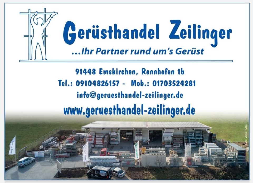 Verkauf von Gerüst Baugerüst Fassadengerüst Schutzgerüst NEU in Emskirchen