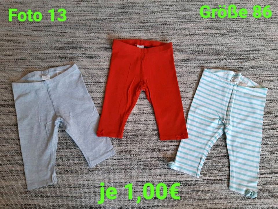 Größe 86: Jacke, Latzhose, Hose, Leggins, Shirt, Pullover... in Klötze