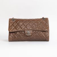 Chanel Timeless Single Flap Jumbo Braun Caviar Frankfurt am Main - Altstadt Vorschau