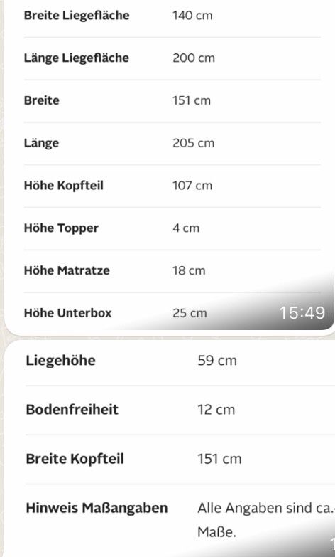 Boxspringbett (Anthrazit ) in Baden-Baden