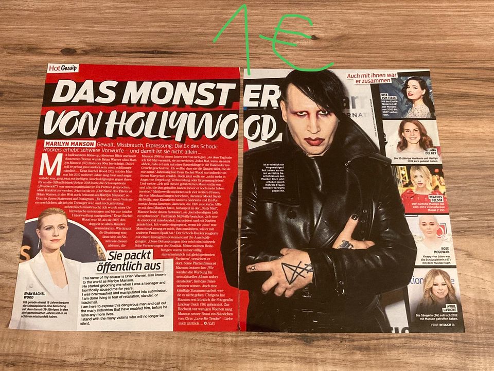 Marilyn Manson Berichte Clippings Golden Age Holy Wood in Berlin