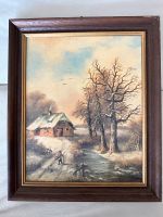 Ölgemälde Winterlandschaft Bild A.Franke Antik Landschaftsbild Niedersachsen - Winsen (Luhe) Vorschau