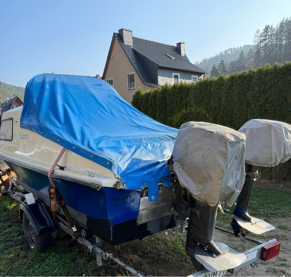 Kajütboot, Angelboot, Freizeitboot inklusive Trailer Echolot… in Unterweißbach