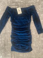 Bershka gerafftes Samt Kleid Minikleid Samtkleid Blau XS Neu Hessen - Roßdorf Vorschau