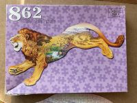 Silhouette Shaped Puzzle Puzzel 862 Teile Löwe Lion Bayern - Affing Vorschau