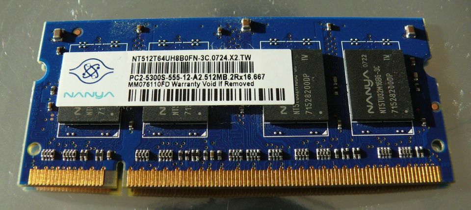 ⭐️ 512MB Arbeitsspeicher DDR2 RAM 667MHz PC5300 SODIMM in Neustadt