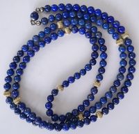 Vintage! Echte Lapislazuli-Edelsteinkette mit Gold-Kugeln 85 cm Hessen - Grebenstein Vorschau