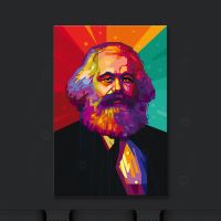 Karl Marx Pop Art Portrait ca. 30x45 cm Pixel Art Baden-Württemberg - Esslingen Vorschau