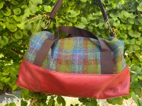 Reisetasche Recycling aus altem Sofaleder +Harris Tweed Weekender Niedersachsen - Wolfsburg Vorschau