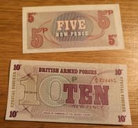 Zwei Banknoten der British Armed Forces Hessen - Wölfersheim Vorschau