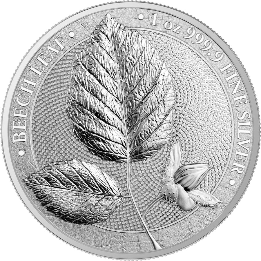 Germania Mint Beech Leaf Mystischer Wald 1 OZ Silber 2023 5 Mark in Fürstenau