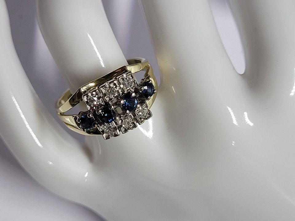 Ring aus 585/- Gelbgold/Weißgold, Diamanten Nr. 201924 M6 in Hannover