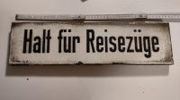 Emailschild Halt für Reisezüge, Bahnsteig Bahnhof Reichsbahn Brandenburg - Bernau Vorschau