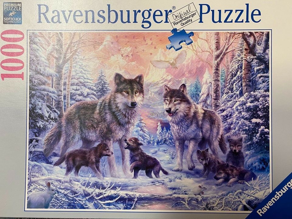 Ravensburger Puzzle - Wolfsrudel - 1000 Teile (1 Fehlteil) in Babenhausen