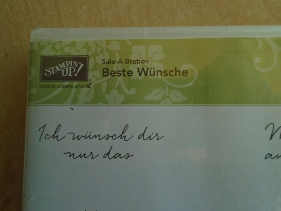 Stampin Up  Doppel Stempel-Set " Beste Wünsche 1+2 " Unbenutzt in Rodenberg