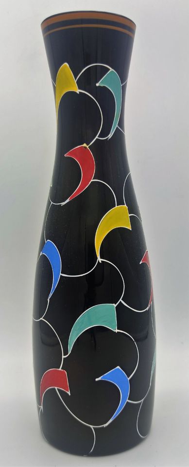 DDR Schwarzglas Vase - Karl Großmann KG - Hyalithglas in Milower Land