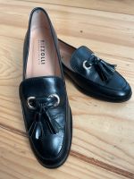 Italienische Damen Slipper Loafer Leder schwarz Frankfurt am Main - Nordend Vorschau
