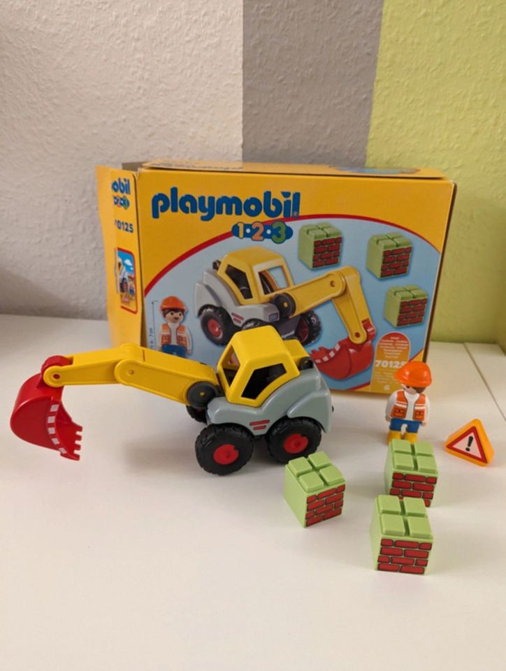 Playmobil 1.2.3 - 70125 - Bagger Bauarbeiter (8,50€) in Neunkirchen