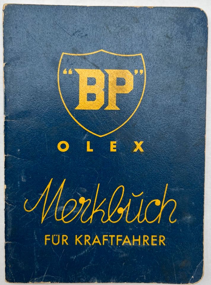 Fahrtenbuch für Kraftfahrer, Oldtimer, BP, Olex in Bruchmühlbach-Miesau