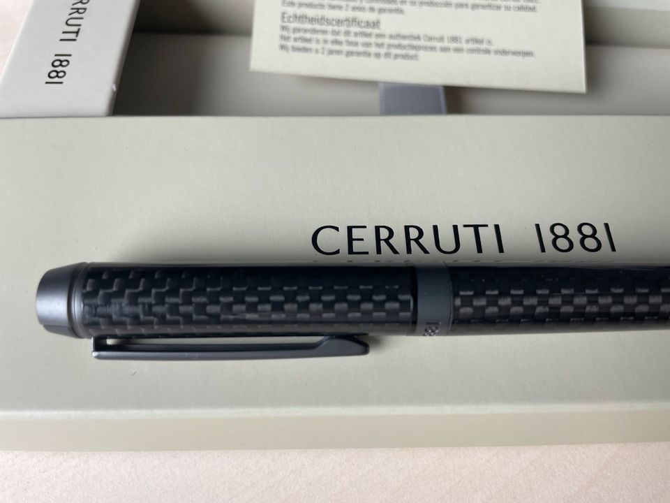 CERRUTI 1881 Füller Fetter Gun Carbon Schwarz Neu in Gensingen