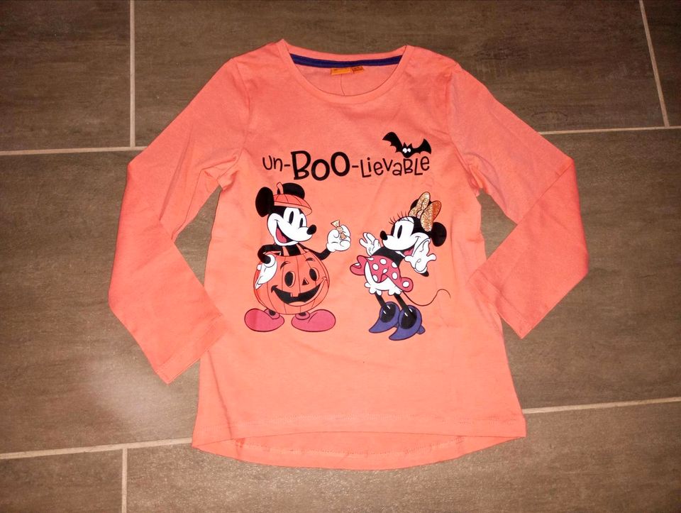 Disney Minnie Mouse Maus Langarmshirt Gr. 110 Halloween orange  in Wasserleben