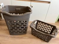 Wäschekorb Wäschekörbe Fahrbar, 2 Körbe, 50L + 20L, Taupe Bayern - Gilching Vorschau