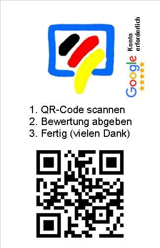 Online Bewertungskarten für Google Bewertungen in Falkenberg/Elster