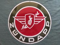 Zündapp Motorrad Schild Emaileschild 47 cm groß Hessen - Fulda Vorschau