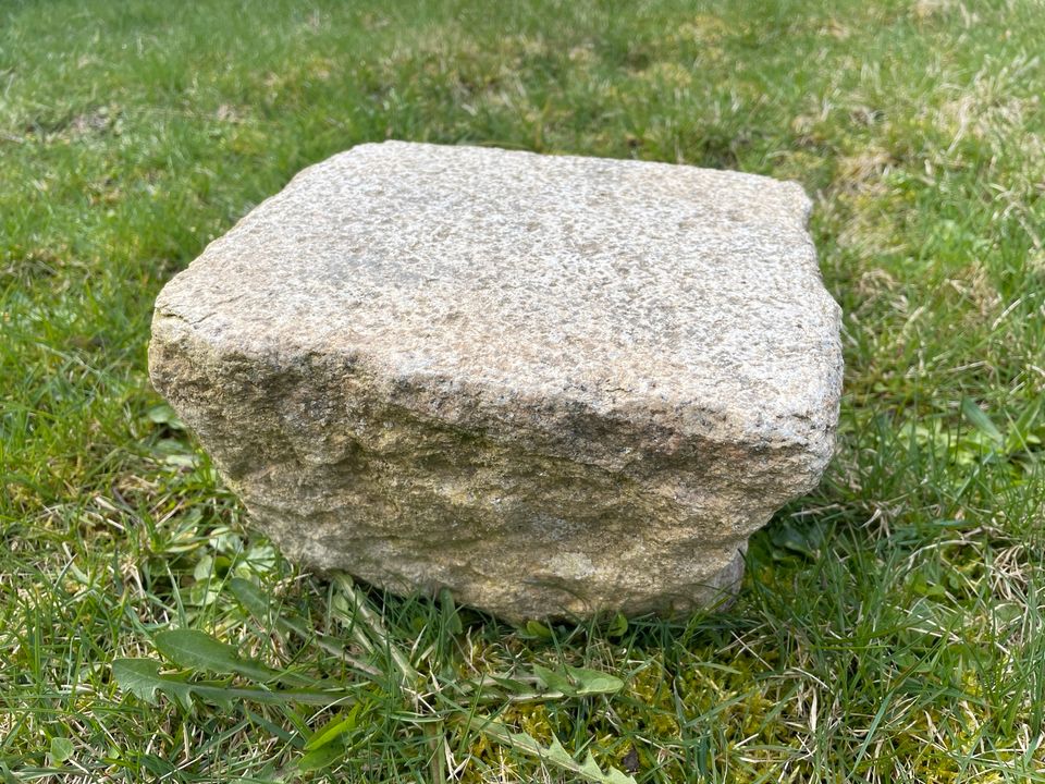 Granit Einzeiler Großkopf Pflaster glatte Oberfläche gebraucht in Teunz