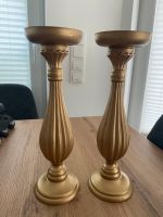 Goldene Kerzenhalter aus Holz Niedersachsen - Oldenburg Vorschau