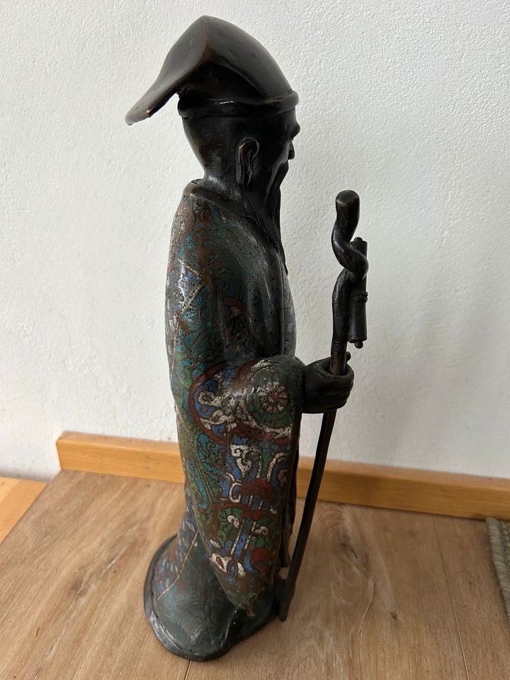 Bronzefigur Konfuzius , Höhe ca. 40 cm in Sinzheim
