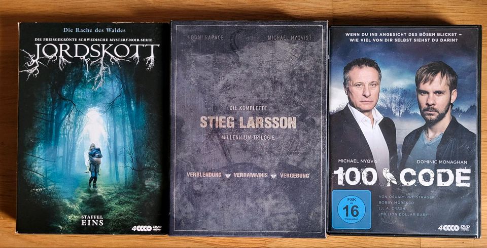 Spannendes Nordic Noir DVD-Paket Millennium Jordskott 100 Code in Moers