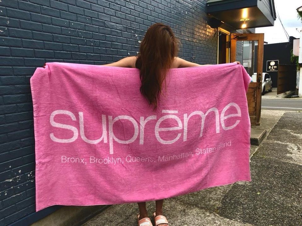 Supreme Five Boroughs Towel Pink Neu Supreme Box Logo Mini Hoop in Bietigheim-Bissingen