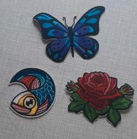 Aufnäher Patch Bügelbild Fisch Rose Schmetterling Essen - Rüttenscheid Vorschau