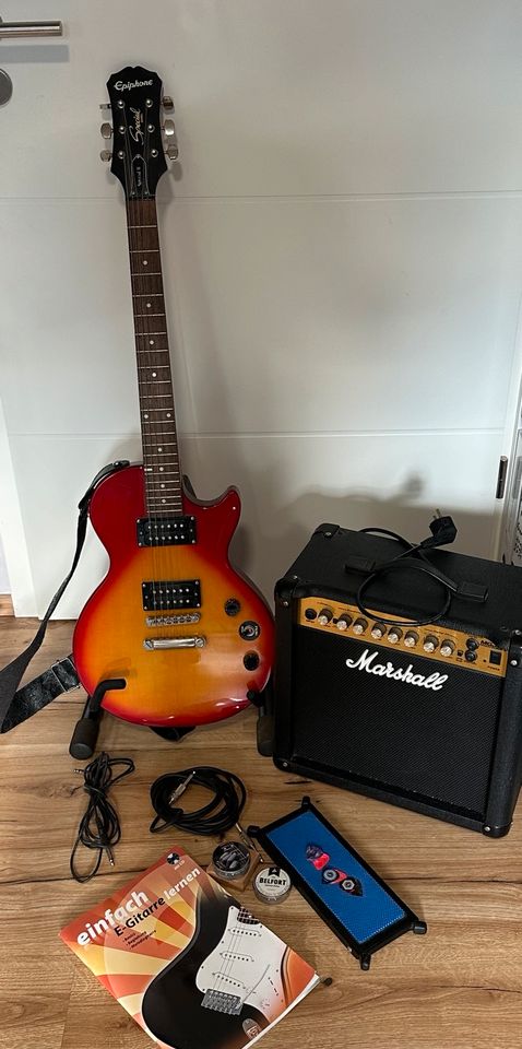 Epiphone Les Paul Special 2 E-Gitarre mit Marshall Verstärker in Leuterod