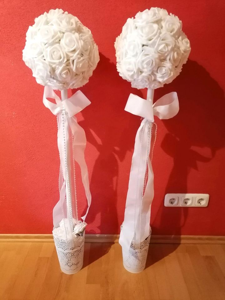 Rosenbäumchen Hochzeit deko in Pünderich