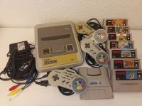 Super Nintendo SNES Set 7 Spielen, 4 Controller und Super GameBoy Baden-Württemberg - Unterreichenbach Vorschau