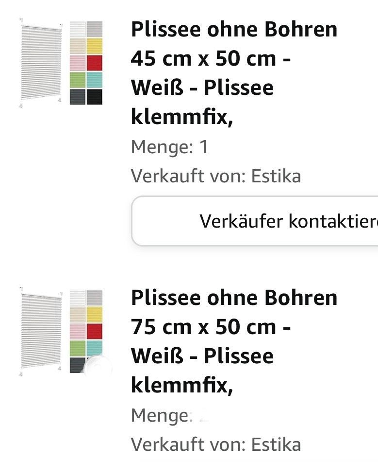 NEU! Klemmfix Plissee weiß 75 x 50 cm ohne Bohren in Rosenheim