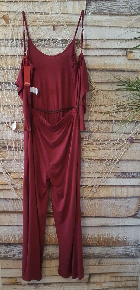 s.Oliver Overall 36 38 40 44 Jumpsuit Bordeaux Neu in OVP ! in St. Egidien