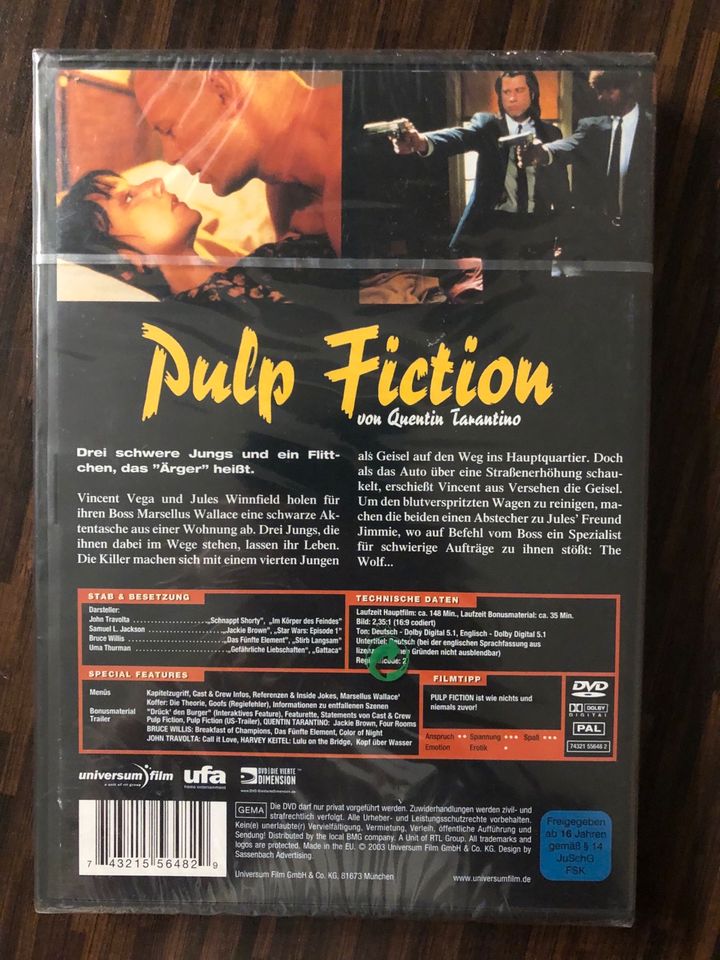 Pulp Fiction von Quentin Tarantino (DVD) in Wettstetten