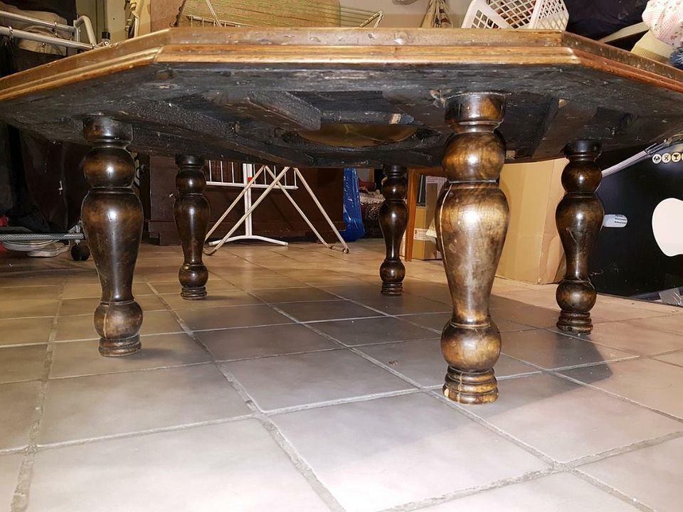 Antiker Wohnzimmer-Holztisch Holz Tisch Wohnzimmertisch eckig in Ratingen
