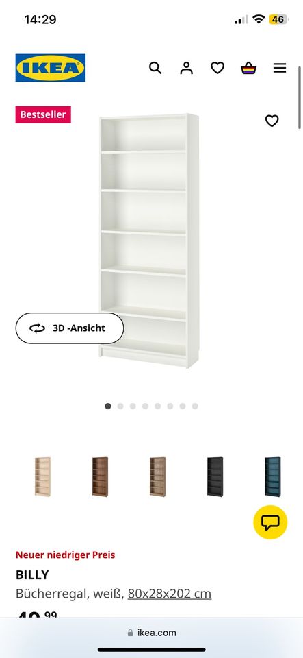 2x Ikea Billy hohes Bücherregal in Korntal-Münchingen