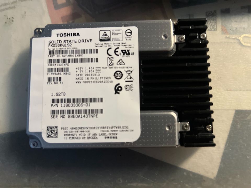 Toshiba SSD 1,92tb PN 118033306-01PX05SRQ192 in Frankfurt am Main