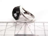 Solitär-Ring ONYX schwarz facettiert 925er Sterling-Silber Gr. 57 Hessen - Hattersheim am Main Vorschau